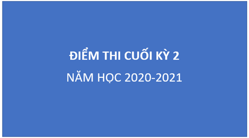 Điểm thi cuối kỳ 2 (2020-2021)